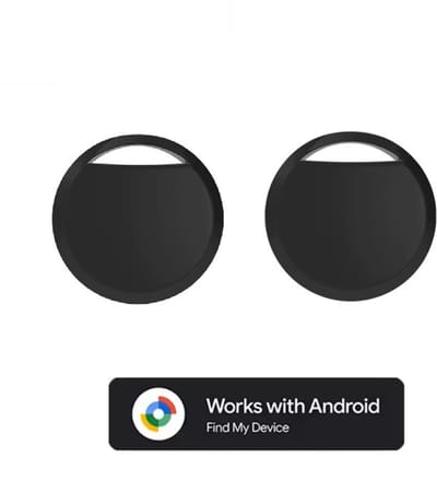 BlueTime - 2 stuks - Slimme Bluetooth Tag - Draadloze Sleutelhanger Tag met Geluidssignaal, Locatie delen & Lost Mode – Ideaal voor Sleutels, Portemonnee & Bagage - Geschikt voor Android Find My Device