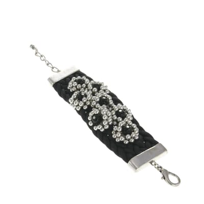 Behave - brede armband met kraalbloemen - bohemian avondstijl