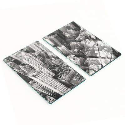 Decoratieve serveerplanken van glas voor snacks, New York, 2x30x52 cm