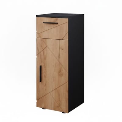 Vicco Irma Halfhoge kast – 30 x 81 cm Eik goud/antraciet