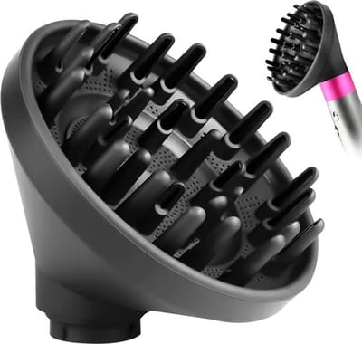 Accessoires Geschikt voor Dyson Airwrapper - Föhndiffuser, universele stylingkop - Diffusermondstuk voor krultang - Zwart