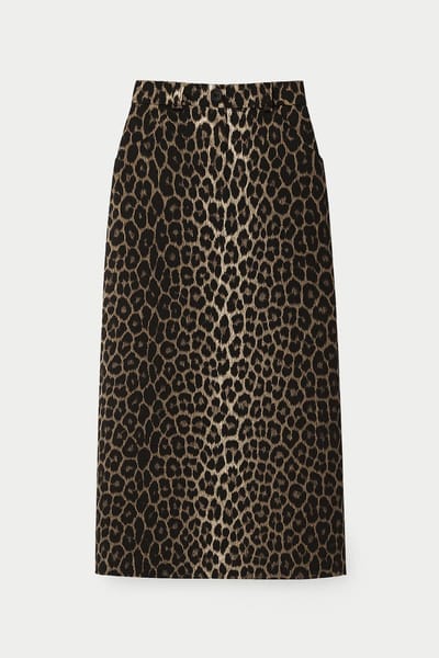 Touché Privé - Gabardine rok met luipaardprint - Luipaard - Dames