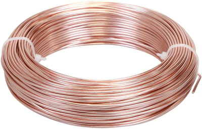 Aluminiumdraad 2mm, 60m, 500g roségoud - Flexibele sieradendraad voor
