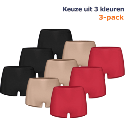 Ten Cate Secrets Short - 3-pack - Zwart - Maat S - Naadloos ondergoed Dames