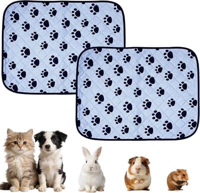 Wasbare Urine Pads voor Huisdieren 60 x 45 cm, Herbruikbare Mat voor Cavia's, Training Pads voor Konijnen, Hamsters en Puppies, Set van 2