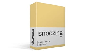 Snoozing Jersey Stretch - Hoeslaken - Eenpersoons - 70/80x200/220 cm - Geel