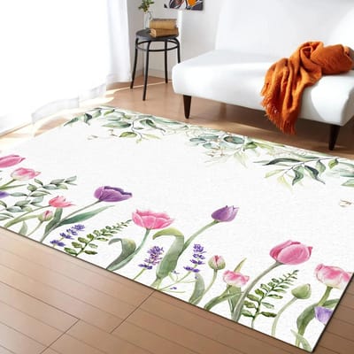 Botanisch Bloementapijt Kruidenplant Bloementapijt Voor Woonkamer Slaapkamer Badkamer Decoratie Antislip Vloermat Huis Entree Deurmat 40x60cm 16x24 inch