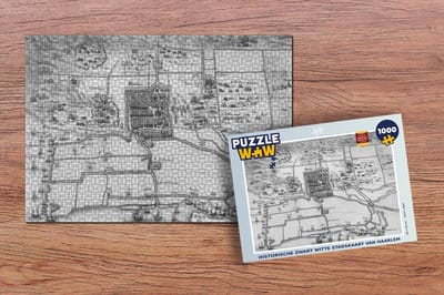 Puzzel Stadskaart - Haarlem - Historisch - Legpuzzel - Puzzel 1000 stukjes volwassenen - Plattegrond