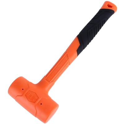 Rubberen Hamer Hamer Niet Terugkaatsend Harde Huid Draagbaar Hamergereedschap voor Installatie Kloppen 2lb black
