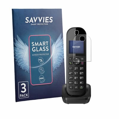 3 Stuks Savvies Screenprotector - geschikt voor Panasonic KX-TGC463 - beschermfolie glas transparant