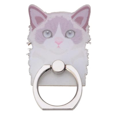 Melady Telefoon ring Kat Grijs Metaal