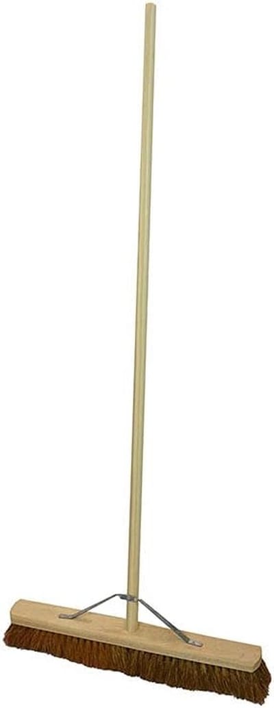Natuurlijke Kokos Borstel 24 Inch met Handvat en Metalen Beugel voor Droge Omstandigheden