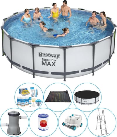Steel Pro MAX Rond 457x122 cm - Zwembad Bundel