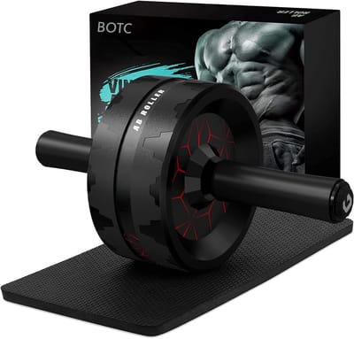 BOTC Professioneel Ab wheel - Ab roller - Ab trainer - Buikspierwiel - Thuisgym - Zwart
