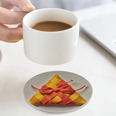 Keramische Onderzetters - Tafelbeschermers - Dranken Uitzetten - Handgemaakt Effect - Set van 4 - Niet gespecificeerd