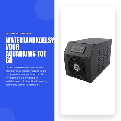 Dailygoods- Waterkoeler 60 Liter - Waterdispenser met Koud Water - Waterkoeler Dispenser - Waterkoeler met Waterfilter - Waterkoeler Tafelmodel - Temperatuurinstelling 15-35 ℃ - Aquariumkoeler