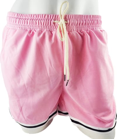 BamBella ® - Zwembroek - Maat S/M - Roze strepen zwemshorts - short man mannen korte broek heren