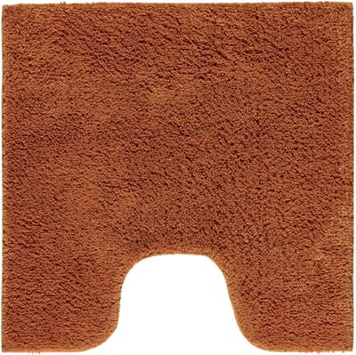 Casilin Toiletmat Vierkant - 60 x 60cm Havana - WC Mat met Uitsparing - Waterabsorberende Badmat - Wasbaar en Sneldrogend - 100% Katoen - Oranje, Terracotta