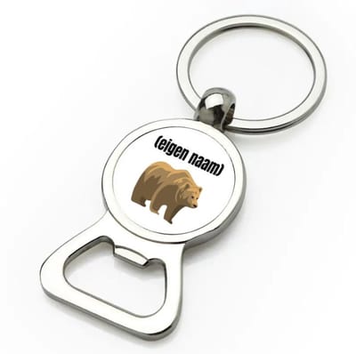 Akyol - grote beer met eigen naam flesopener - Beer - beren liefhebbers - iemand die houdt van beren - verjaardag - cadeau - kado - 9 bij 3 cm