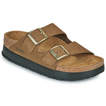 Leren Sandalen Birkenstock Arizona PAP Flex Platform Nubuck