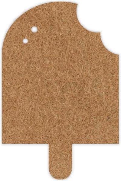 IJs vilt onderzetter - Lichtbruin - 6 stuks – 100 x 75 mm – IJs vorm - Glas onderzetter - Cadeau - Woondecoratie - Woonkamer - Tafelbescherming - Onderzetters Voor Glazen - Keukenbenodigdheden - Woonaccessoires - Tafelaccessoires