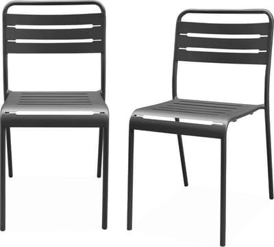 sweeek - Set van 2 tuinstoelen metaal - amélia