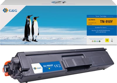G&G TN910Y toner Compatibel met Brother TN-910 Tonercartridge Geel 1 stuk(s) - Huismerk