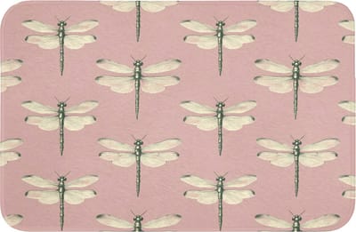 WC mat 60x40 cm - Antislip - Lillibellen - Patroon - Roze - Toiletmat - Vloermat - Douchemat - Toilet tapijt - Toiletmatten