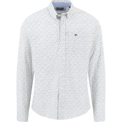 Fynch-Hatton Overhemd Graphic Pattern Superfine Cotton Avocado / male