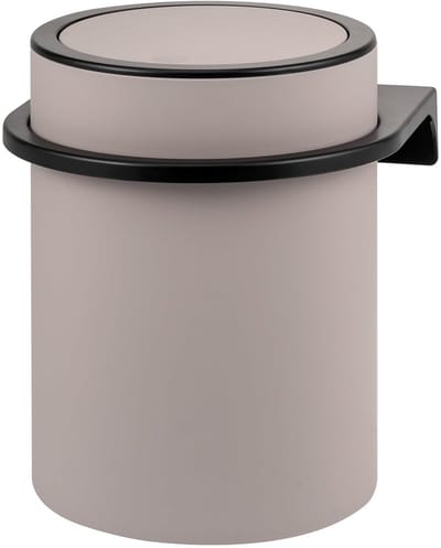 Ronde Cosmetica Emmer 5,5L met Kanteldeksel en Wandhouder voor Badkamer of Toilet