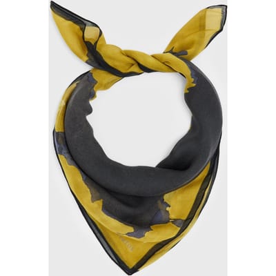 John Varvatos Hand Paint Frame Bandana Mustard Maat: OS | Handschoenen Outlet | Heren | Bruin