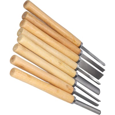 8 stuks Houtdraaibeitels HSS Groef Afsteekgereedschap Set Houtbewerking Snijguts Accessoires beige