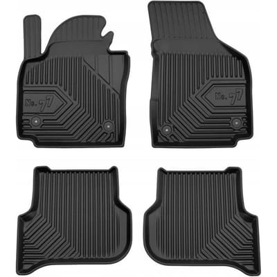 Premium Rubberen Mattenset No.77 - Geschikt voor Seat Altea XL 2004-2015 - Perfecte Pasvorm - TPE Elastomeer - Zwart - 4-delig - FROGUM
