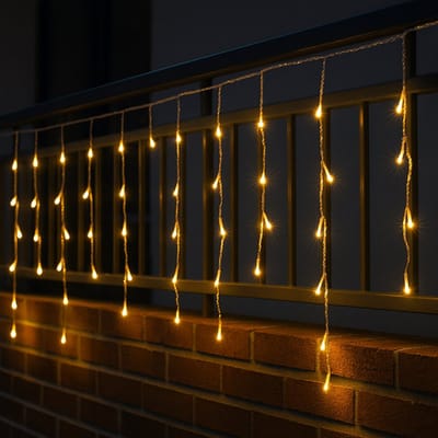 HEM LED IJspegel Kerstverlichting – 6 Meter – 180 Warm Witte Lampjes – Waterdicht – Kerstverlichting Buiten – Dakrand Of Balkon