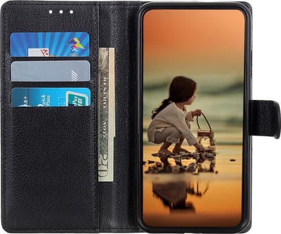 Peachy Wallet kunstleer hoesje geschikt voor iPhone 12 Pro Max - zwart