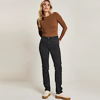 Para Mi broek Angie denim - Pure Black