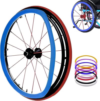 Rolstoel Velg Covers Push Grip voor 24 inch Wielen, Slijtvaste Siliconen)