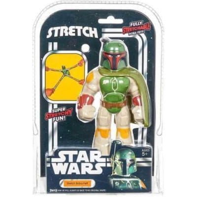 Star Wars Stretch Mini Wars Boba Fett Strek je Boba Fett uit, trek eraan, knoop ze vast! Wanneer je ze loslaat, gaan ze langzaam terug naar de normale