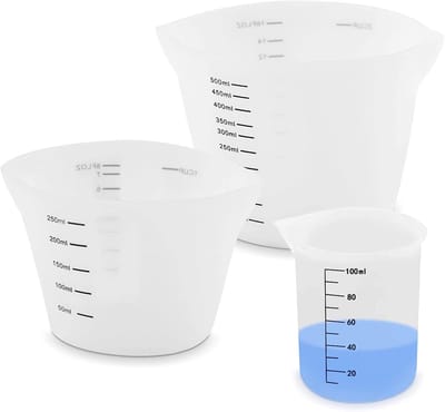 Maatbeker van siliconen, epoxyhars, mengbeker met schaalverdeling, silicone maatbekers voor gietvormen, doe-het-zelf handgemaakt