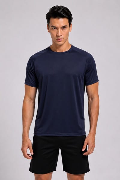 SparkNine Pulsegear sport t-shirt - heren - sneldrogend & ademend - S - donkerblauw - lichtgewicht - ideaal voor trainen, rennen & fitness