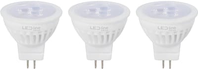 LED line PRIME LED Spot GU4 MR11 - 3W (vervangt 30W) - 330lm - Ø35mm - 12V - Energiezuinig - 3 stuks