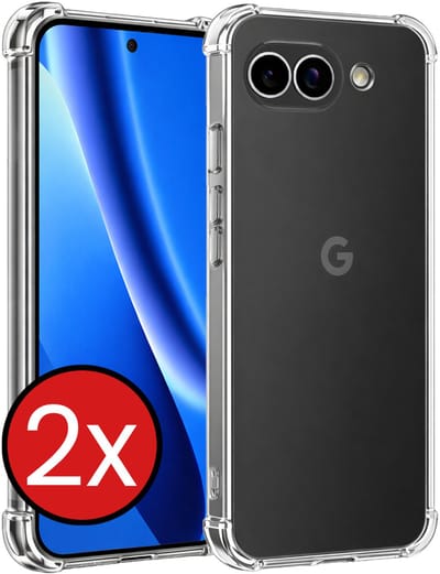 Hoesje - 2 Stuks - Geschikt voor Google Pixel 10a - Sterk & Shockproof - Back Cover - Siliconen Case - Telefoon Hoes Shock Proof - Telefoonhoes - Transparant