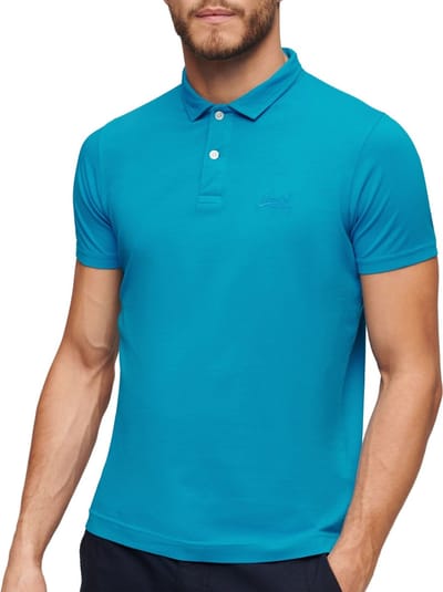 Superdry Essential Logo Neon Polo Heren - Maat S