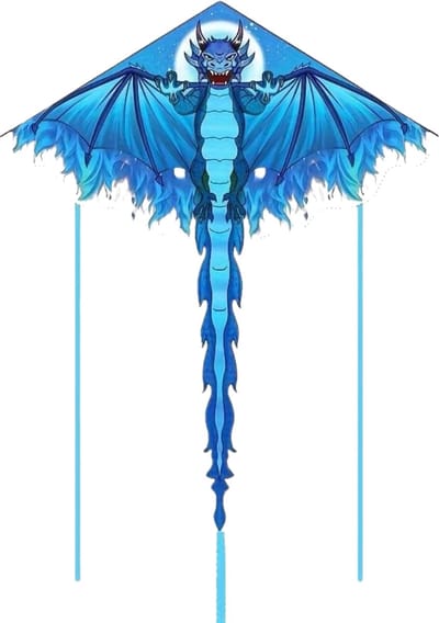 Bovista Vlieger Voor Strand - Kite Vliegers - Kindervlieger - Draak - Blauw