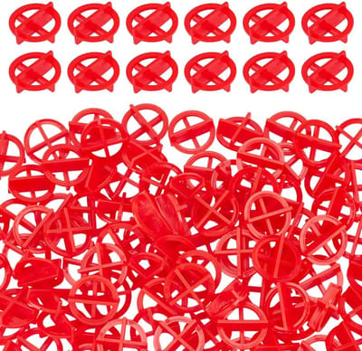 Dailygoods- Tegelafstandhouders 500 stuks - Afneembare Hoekverdeler - Nivelleerclips - Voor Houten Vloertegels - Veelzijdig - Afmetingen 28 mm diameter - Afstandhouders