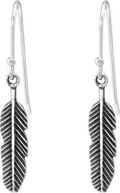 Montebello Oorbellen Bianne - 925 Zilver E-Coating - Veer - 5x18mm
