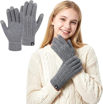 Warmtegevende Touchscreen Handschoenen met Thermische Fleece Voering voor Buitenactiviteiten zoals Skiën, Fietsen en Wandelen in de Winter