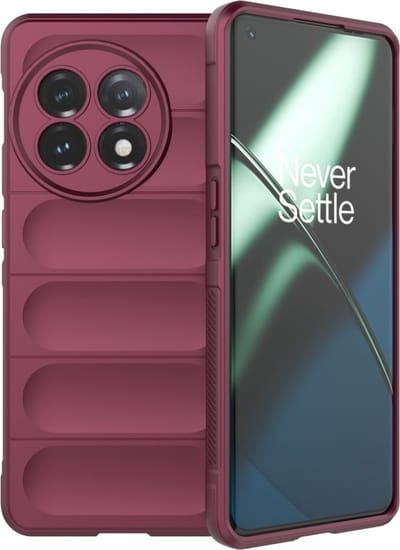 Coverup Hoesje - Geschikt voor OnePlus 11 5G Hoesje - Coverup Hands-On Rugged Back Cover - Bordeaux