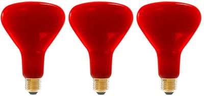 Technik Infrarood Warmtelamp R125 E27 - 150W - 1250lm 2700K - Rood Licht - 3 stuks