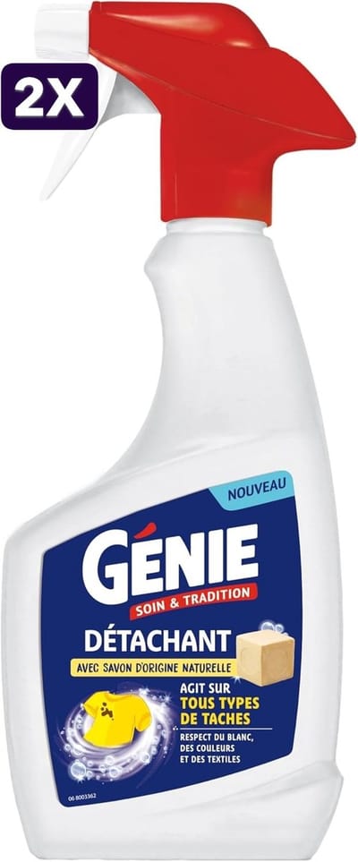 2 x GENIE - Vlekverwijderaar voor gebruik vóór het wassen - 500 ml
